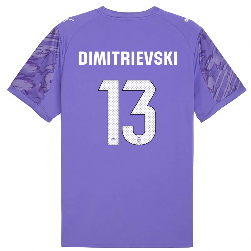 Danxen Dětské Stole Dimitrievski #13 Lila Bílá Brankář Dresy 2025/26 Dres