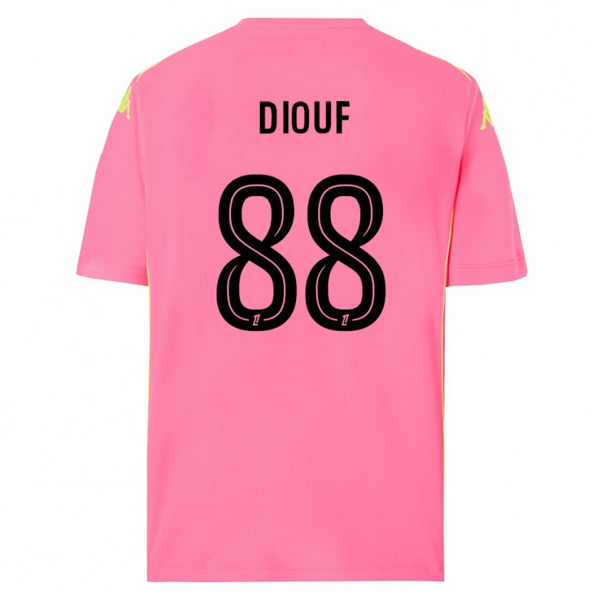 Danxen Dětské Yehvann Diouf #88 Hot Pink Černá Brankář Dresy 2025/26 Dres