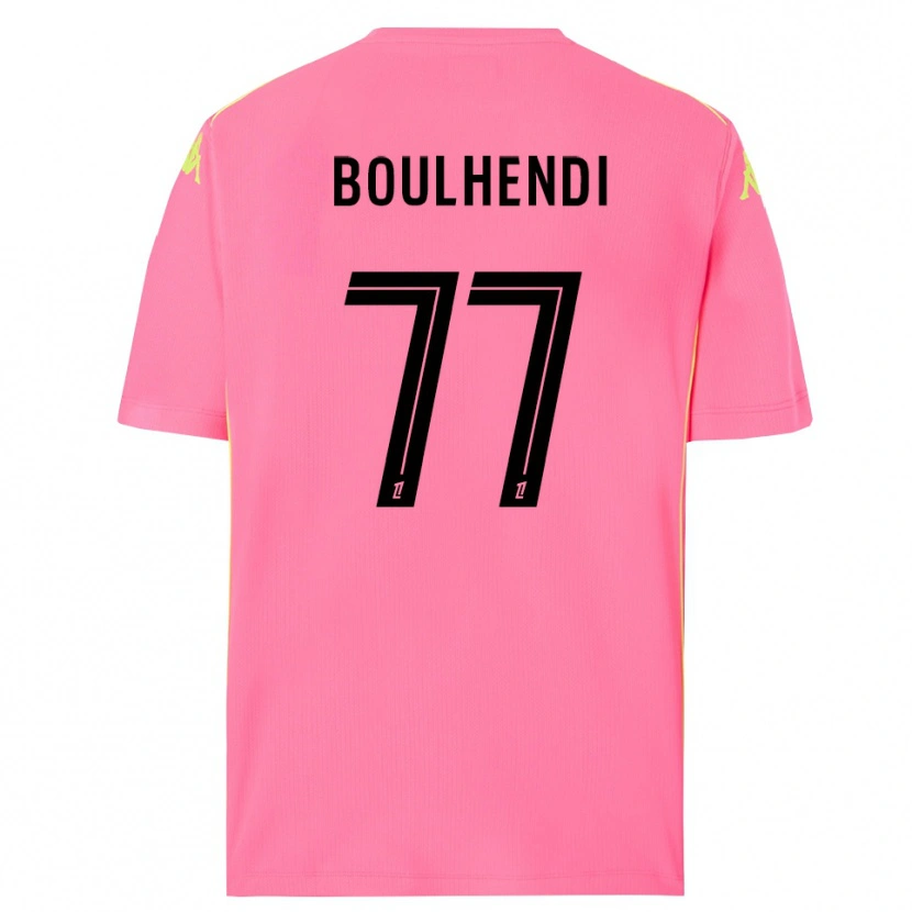 Danxen Dětské Teddy Boulhendi #77 Hot Pink Černá Brankář Dresy 2025/26 Dres