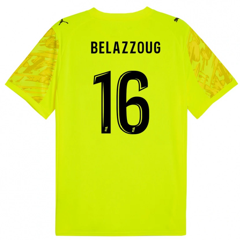 Danxen Dětské Kilian Belazzoug #16 Fluorescenční Zelená Žlutá Brankář Dresy 2025/26 Dres