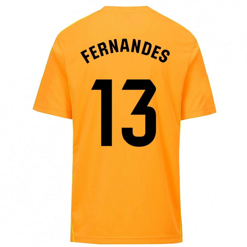 Danxen Dětské Guilherme Fernandes #13 Oranžová Černá Brankář Dresy 2025/26 Dres
