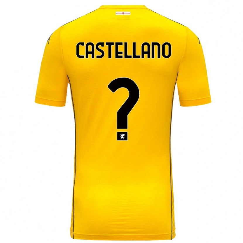 Danxen Dětské Cristiano Castellano #0 Tmavě Žlutá Černá Brankář Dresy 2025/26 Dres