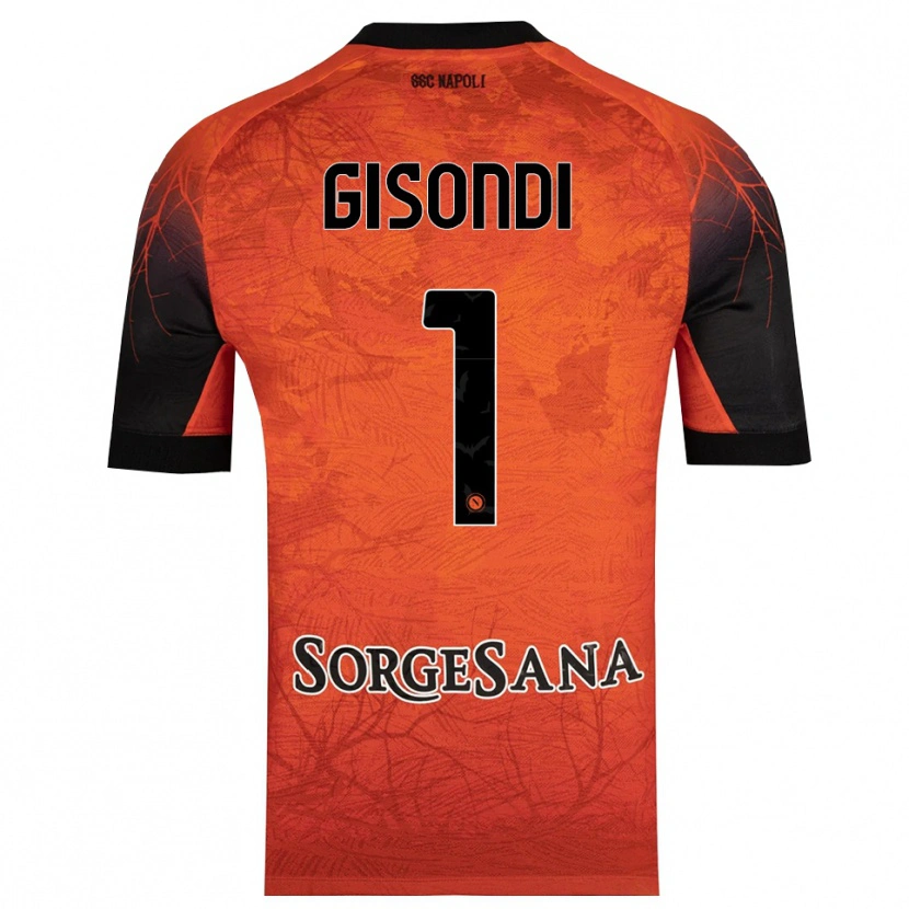 Danxen Dětské Francesco Gisondi #1 Oranžová Červená Černá Brankář Dresy 2025/26 Dres
