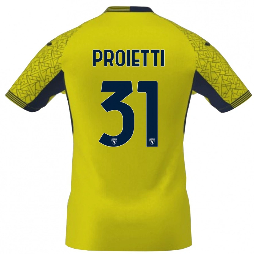 Danxen Dětské Riccardo Proietti #31 Žlutá Černá Brankář Dresy 2025/26 Dres