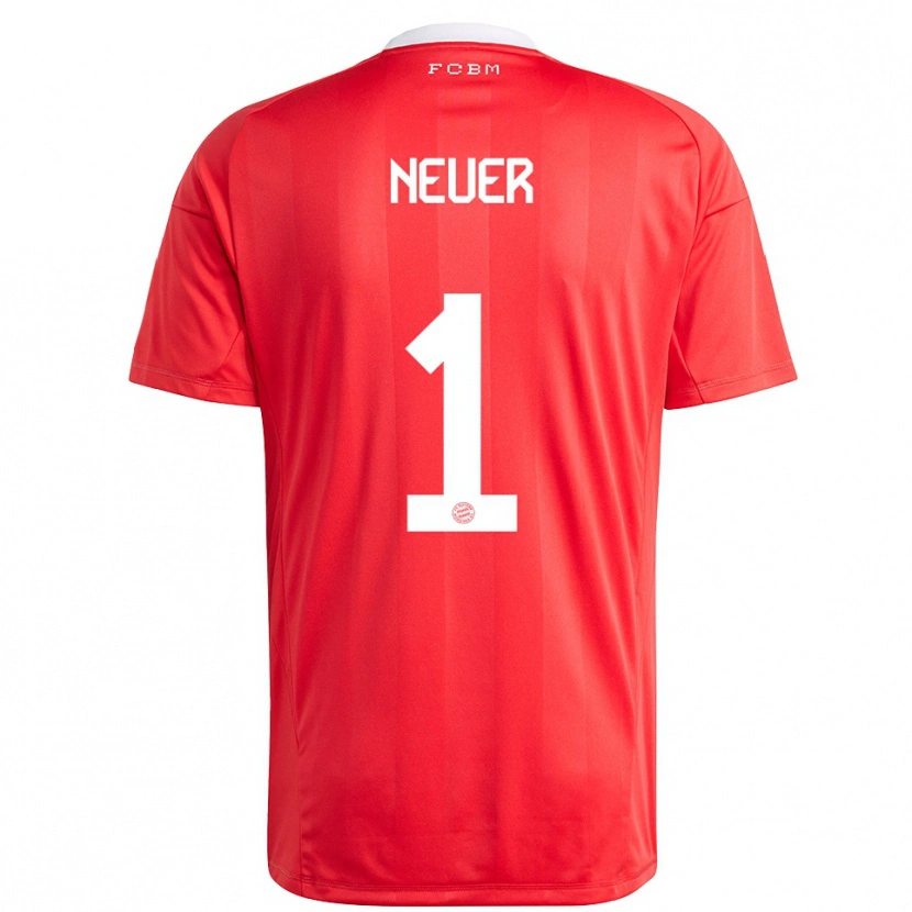 Danxen Dětské Manuel Neuer #1 Červená Bílá Brankář Dresy 2025/26 Dres