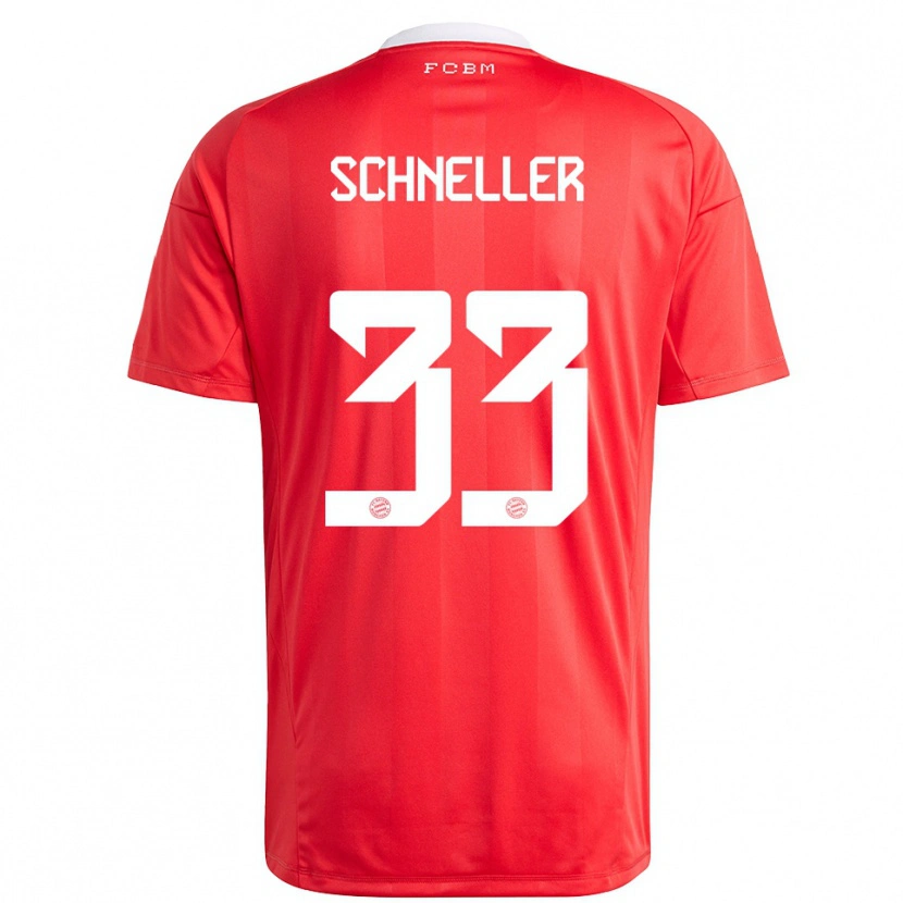 Danxen Dětské Lukas Schneller #33 Červená Bílá Brankář Dresy 2025/26 Dres
