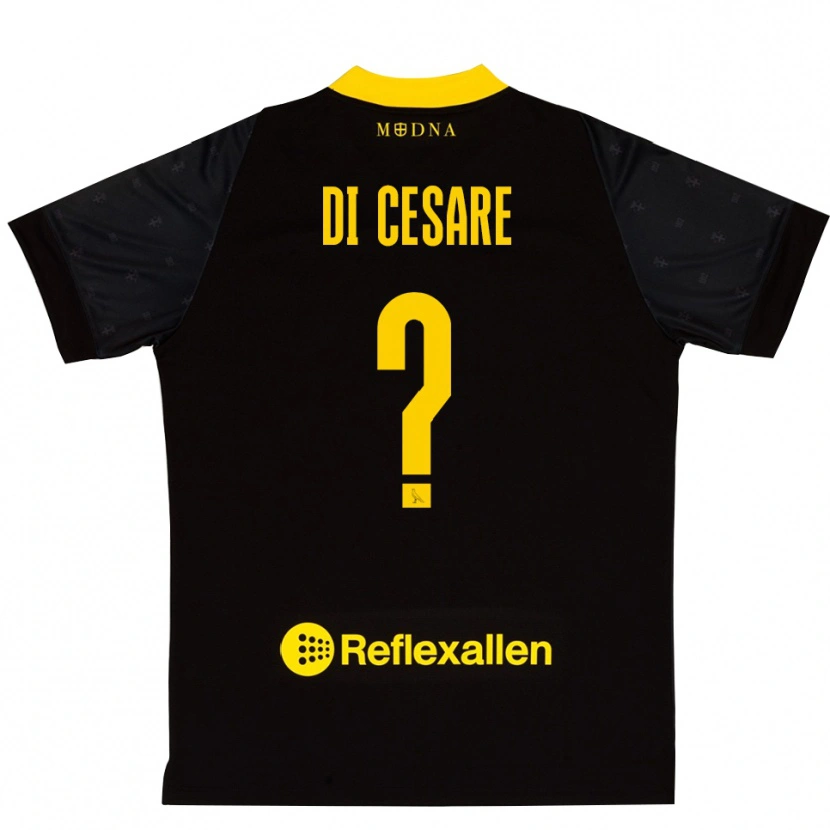 Danxen Dětské Gabriele Di Cesare #0 Černá Žlutá Brankář Dresy 2025/26 Dres