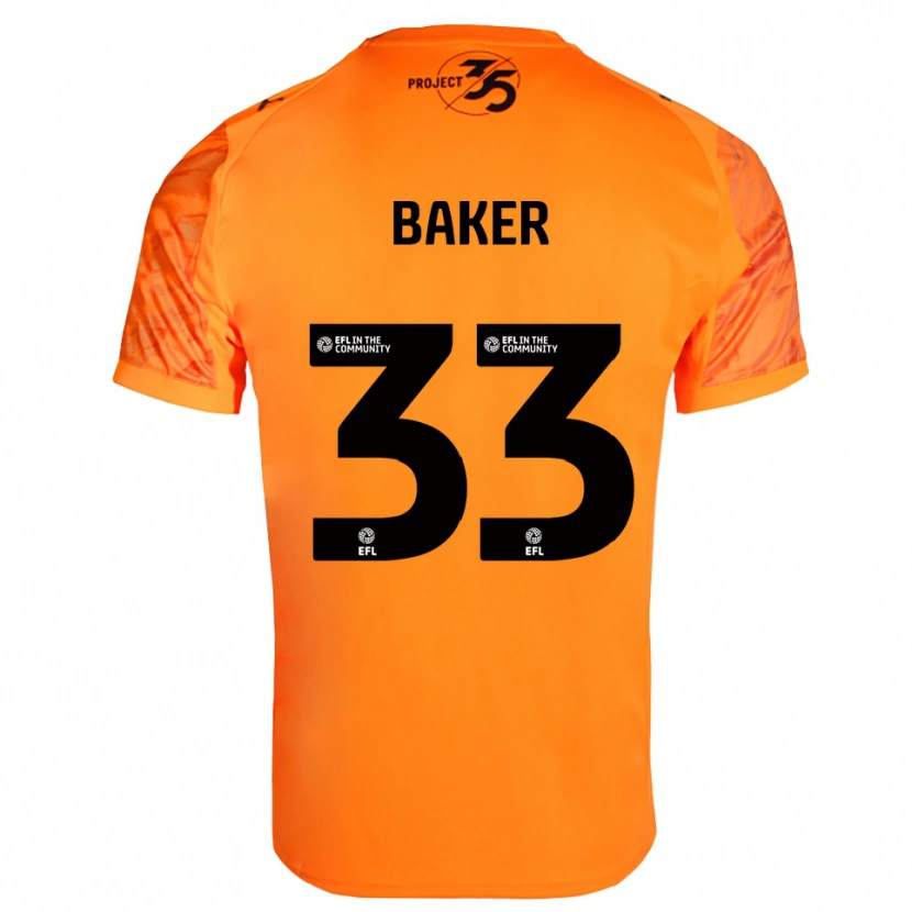 Danxen Pánské Zak Baker #33 Černá Oranžová Brankář Dresy 2025/26 Dres