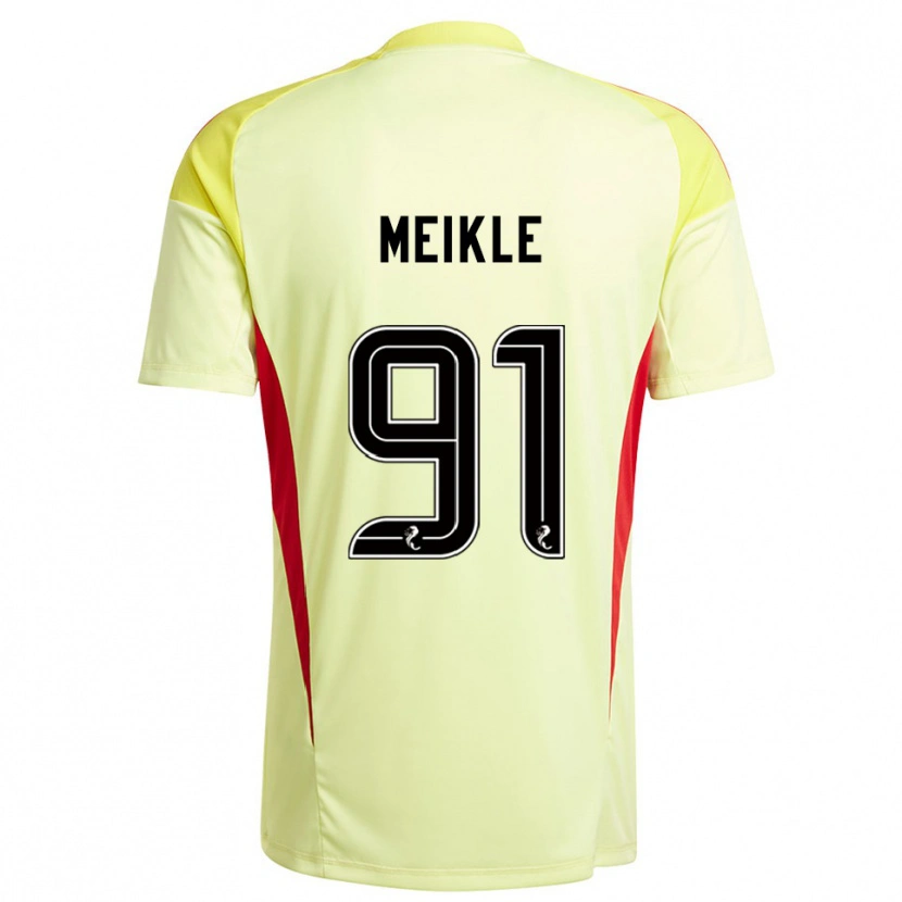 Danxen Pánské Jamie Meikle #91 Červená Žlutá Brankář Dresy 2025/26 Dres