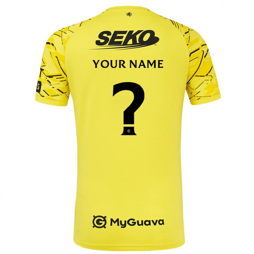 Danxen Pánské Rangers FC Černá Žlutá Brankář Dresy 2025/26 Dres