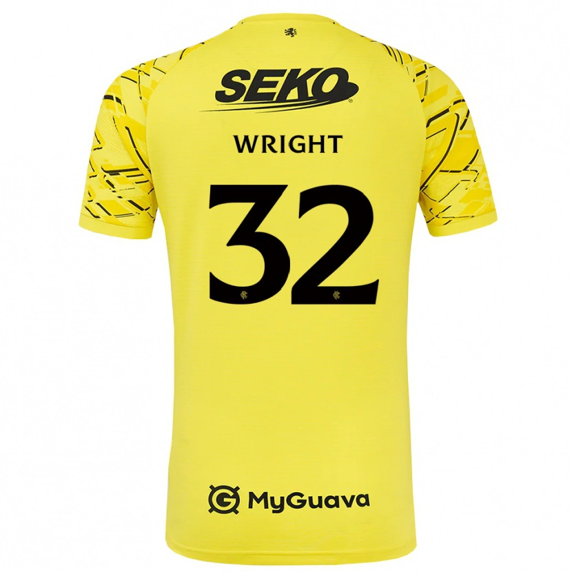 Danxen Pánské Kieran Wright #32 Černá Žlutá Brankář Dresy 2025/26 Dres