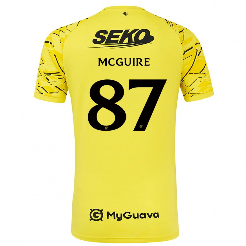 Danxen Pánské Rydnn McGuire #87 Černá Žlutá Brankář Dresy 2025/26 Dres