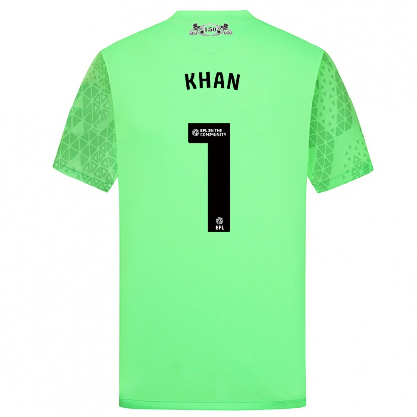 Danxen Pánské Adam Khan #1 Fluorescenční Zelená Brankář Dresy 2025/26 Dres