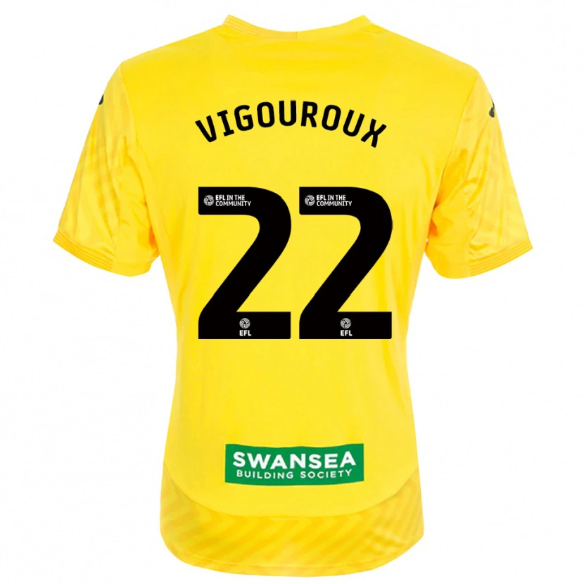 Danxen Pánské Lawrence Vigouroux #22 Žlutá Černá Brankář Dresy 2025/26 Dres