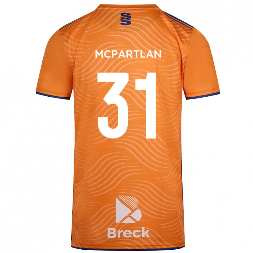 Danxen Pánské Cian McPartlan #31 Oranžočerná Brankář Dresy 2025/26 Dres