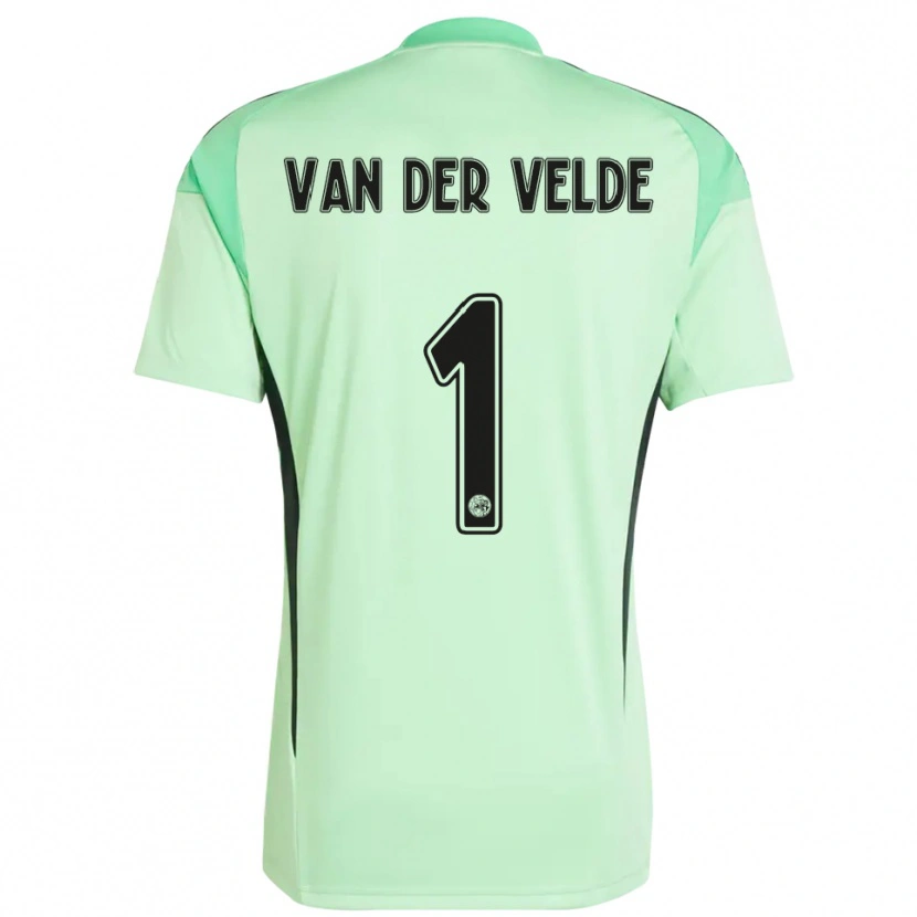 Danxen Pánské Valentijn van der Velde #1 Světle Zelená Černá Brankář Dresy 2025/26 Dres