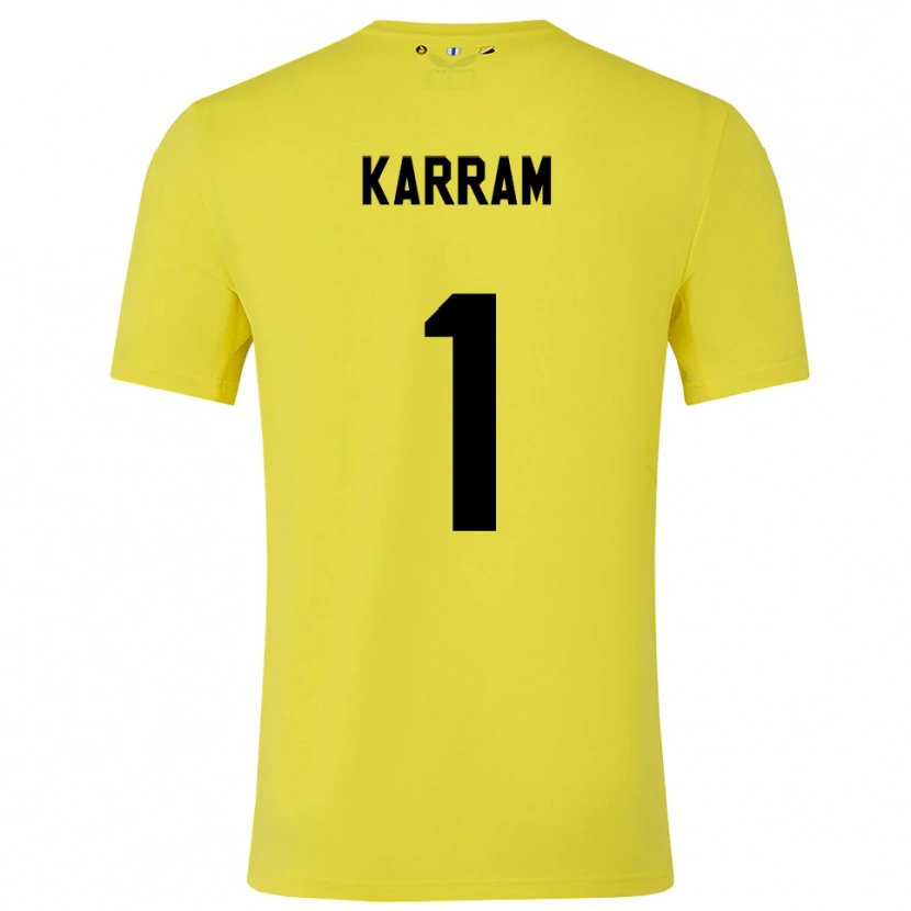 Danxen Pánské Faris Karram #1 Žlutá Černá Brankář Dresy 2025/26 Dres