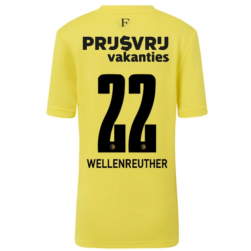 Danxen Pánské Timon Wellenreuther #22 Žlutá Černá Brankář Dresy 2025/26 Dres