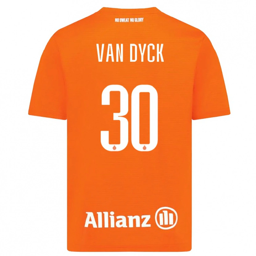 Danxen Pánské Nell Van Dyck #30 Oranžová Bílá Brankář Dresy 2025/26 Dres