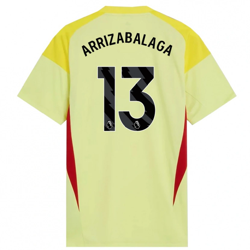 Danxen Pánské Kepa Arrizabalaga #13 Žlutá Červená Černá Brankář Dresy 2025/26 Dres