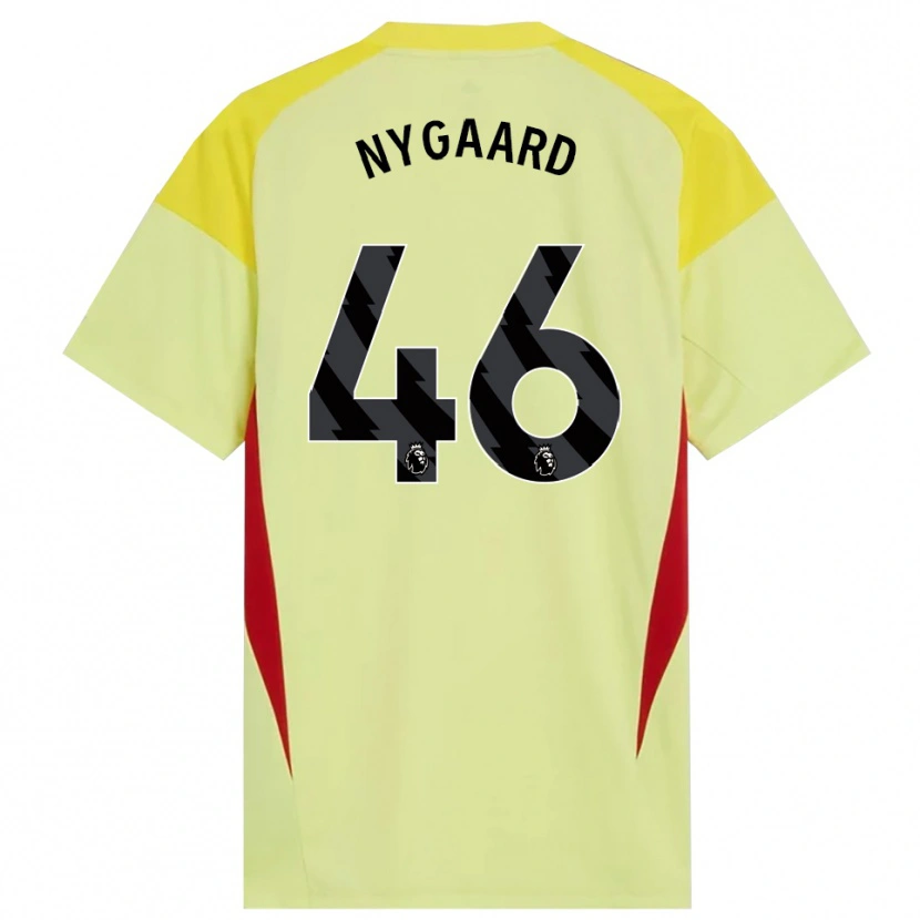Danxen Pánské Lucas Nygaard #46 Žlutá Červená Černá Brankář Dresy 2025/26 Dres