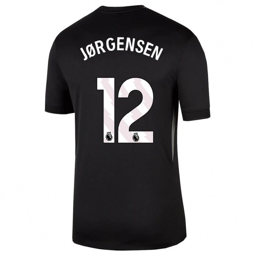 Danxen Pánské Filip Jørgensen #12 Černá Bílá Brankář Dresy 2025/26 Dres