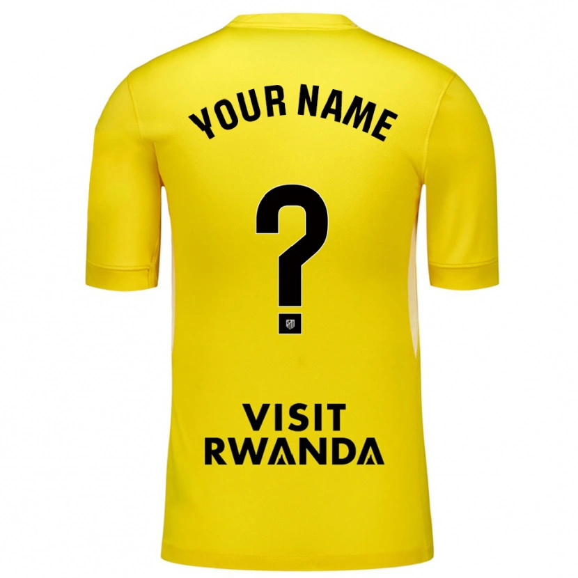 Danxen Pánské Atletico Madrid Žlutá Černá Brankář Dresy 2025/26 Dres