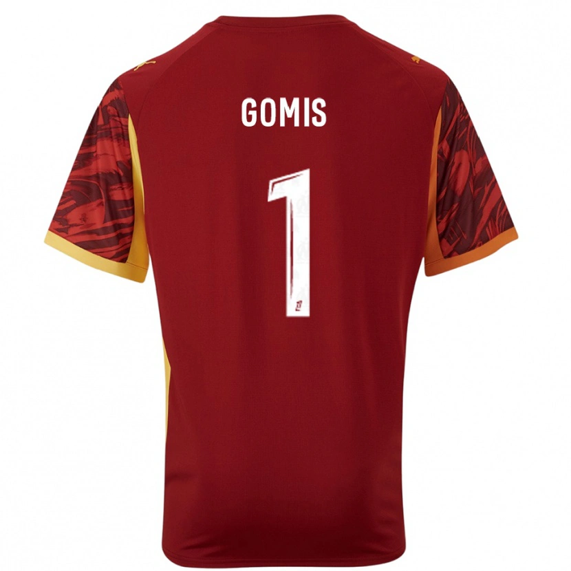 Danxen Pánské Ibrahim Gomis #1 Vínová Hnědá Brankář Dresy 2025/26 Dres