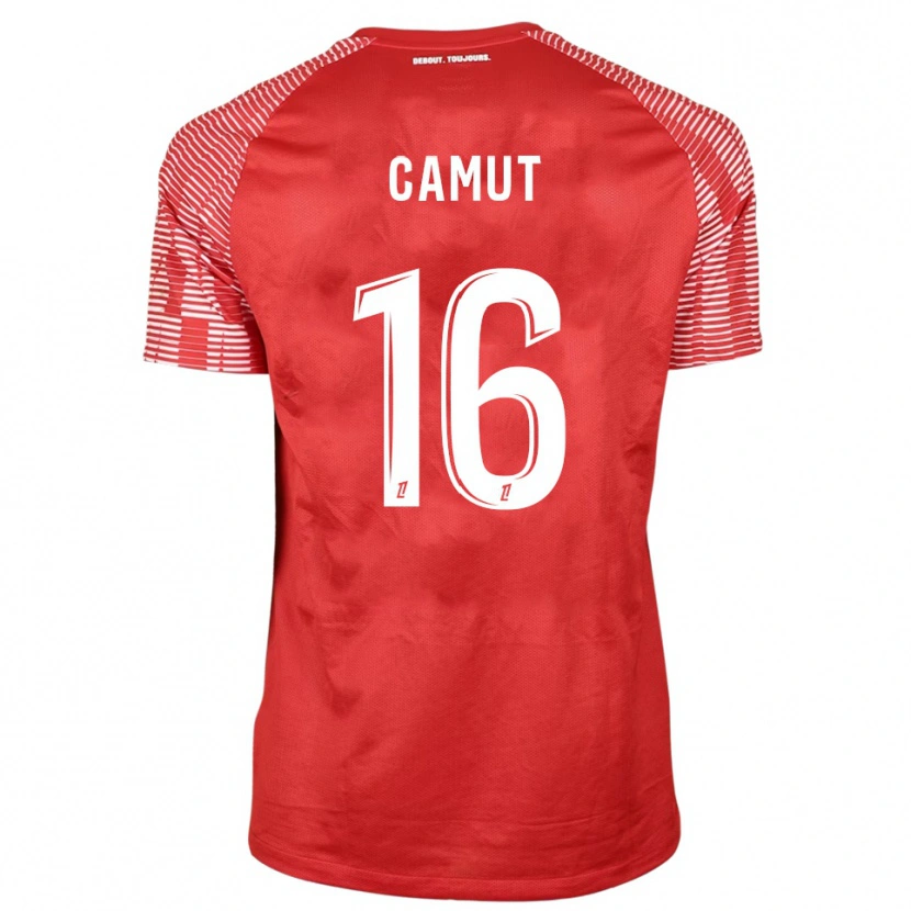 Danxen Pánské Maël Camut #16 Červená Bílá Brankář Dresy 2025/26 Dres