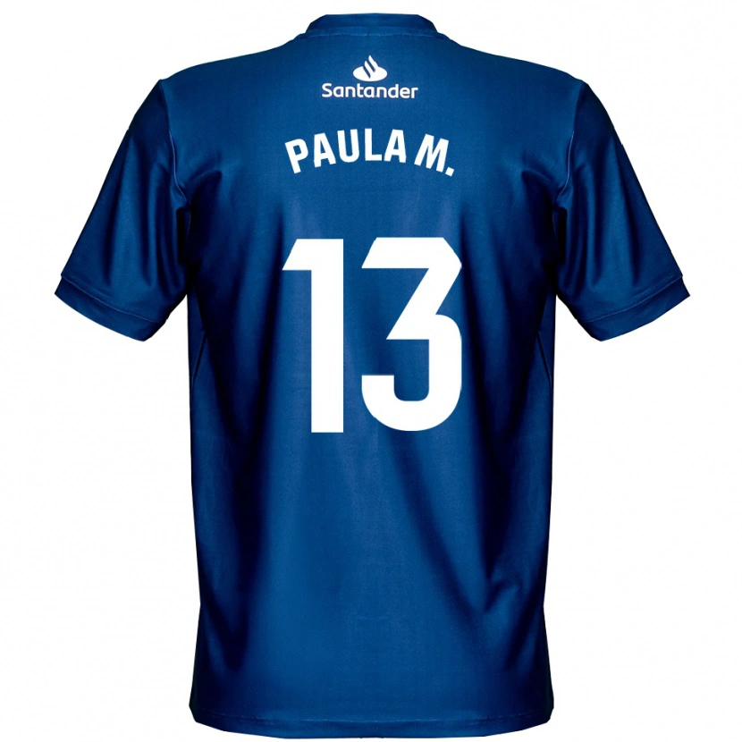 Danxen Pánské Paula Muñoz Álvarez #13 Královská Modrá Bílá Brankář Dresy 2025/26 Dres