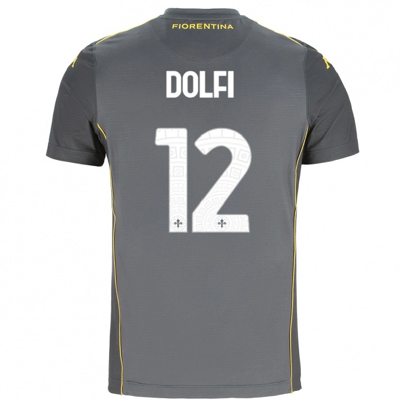 Danxen Pánské Brando Dolfi #12 Tmavě Šedá Žlutá Brankář Dresy 2025/26 Dres