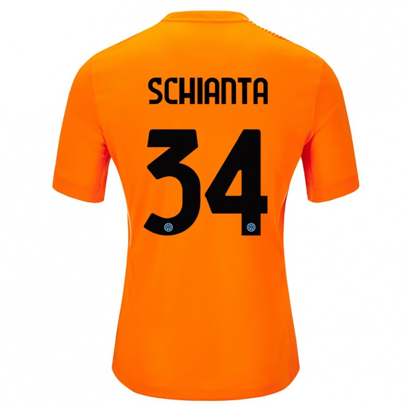 Danxen Pánské Valentina Schianta #34 Světle Oranžová Černá Brankář Dresy 2025/26 Dres