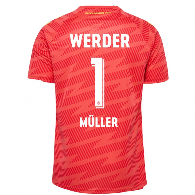 Danxen Pánské Vincent Müller #1 Červená Žlutá Brankář Dresy 2025/26 Dres