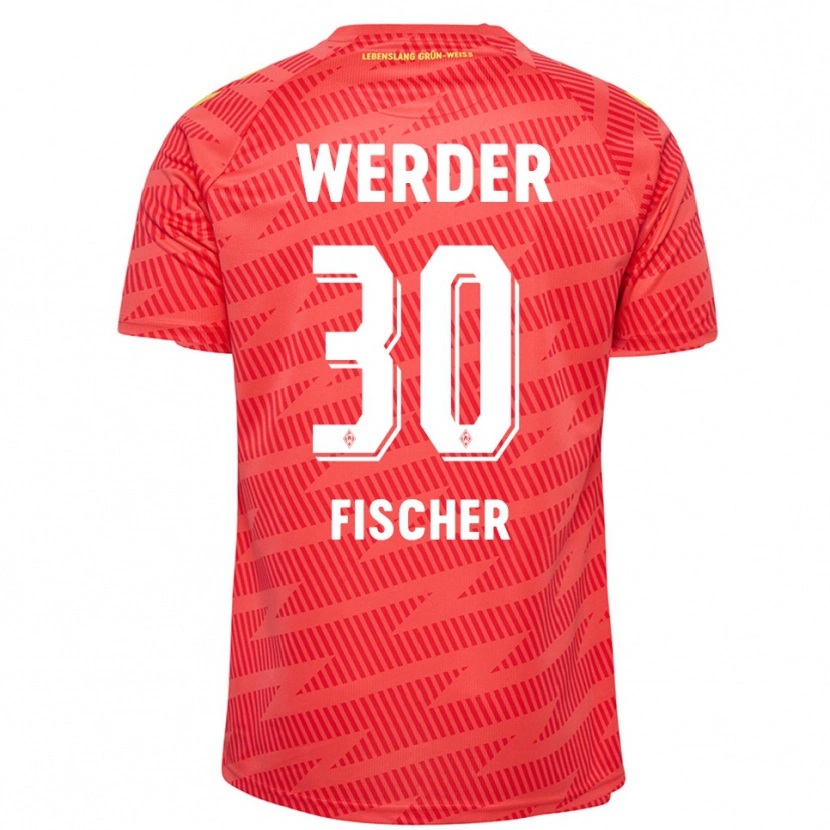 Danxen Pánské Vanessa Fischer #30 Červená Žlutá Brankář Dresy 2025/26 Dres