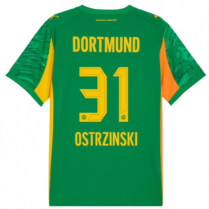 Danxen Pánské Silas Ostrzinski #31 Zelená Oranžová Brankář Dresy 2025/26 Dres