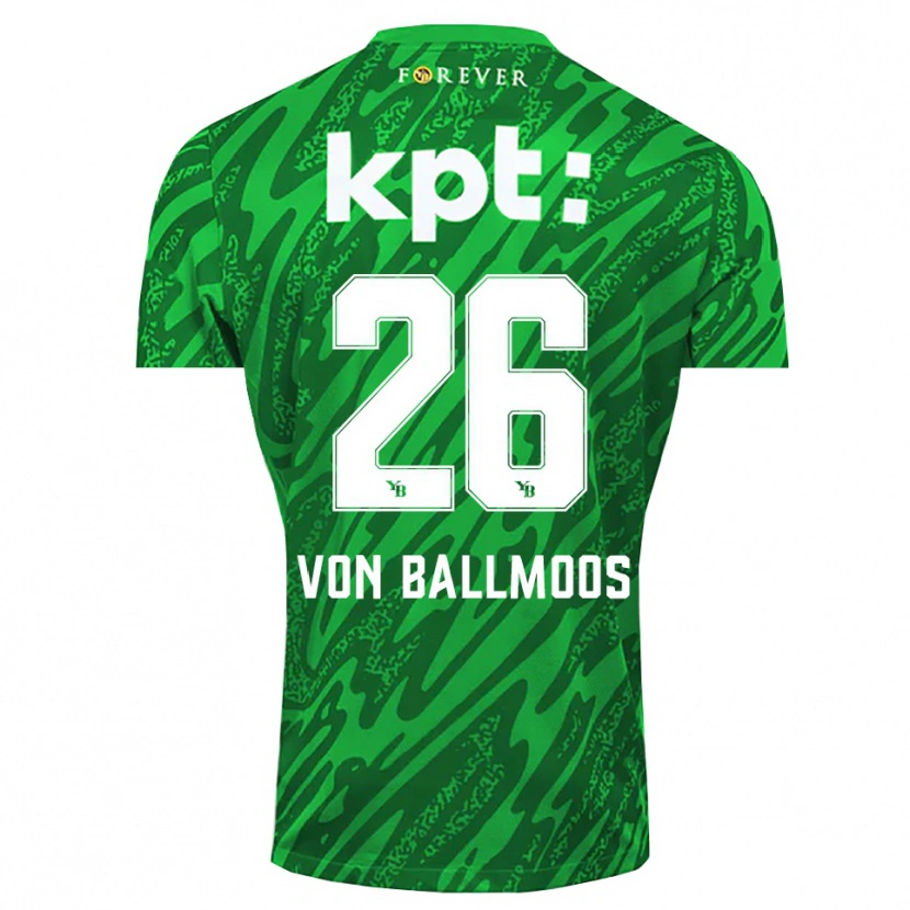 Danxen Pánské David von Ballmoos #26 Zelená Bílá Brankář Dresy 2025/26 Dres