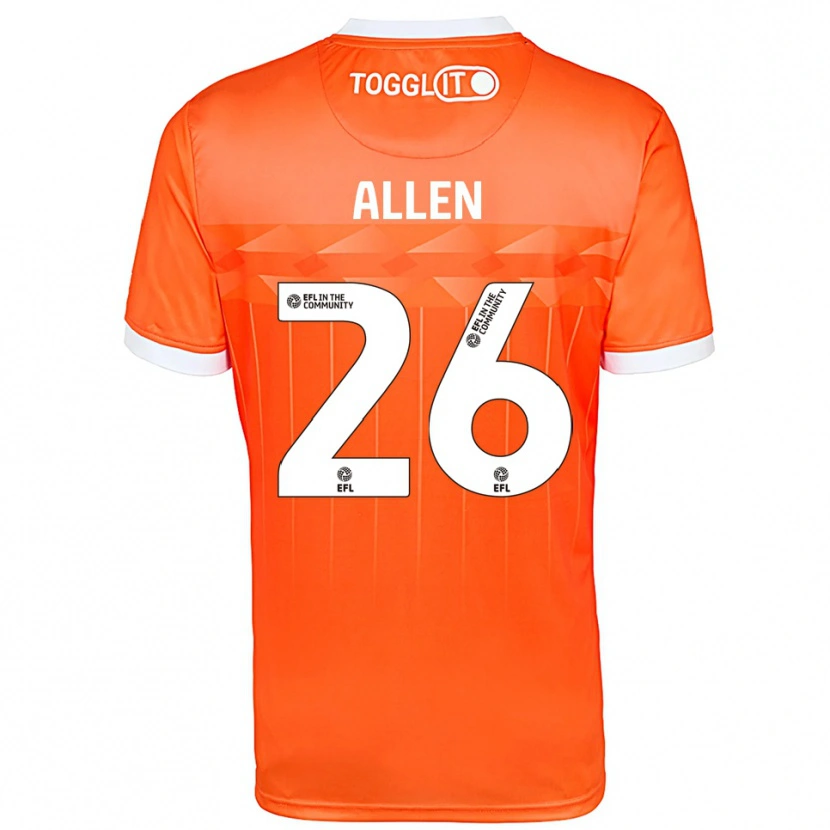 Danxen Pánské Lauren Allen #26 Bílá Oranžová Brankář Dresy 2025/26 Dres