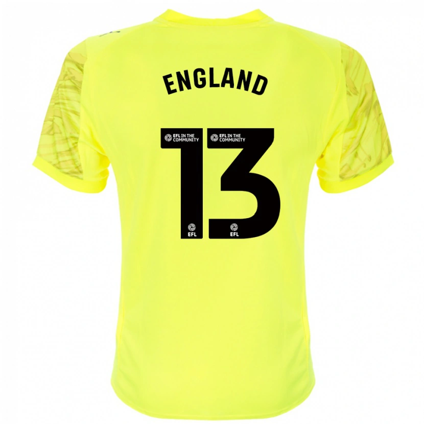 Danxen Pánské Kurtis England #13 Černá Žlutá Brankář Dresy 2025/26 Dres