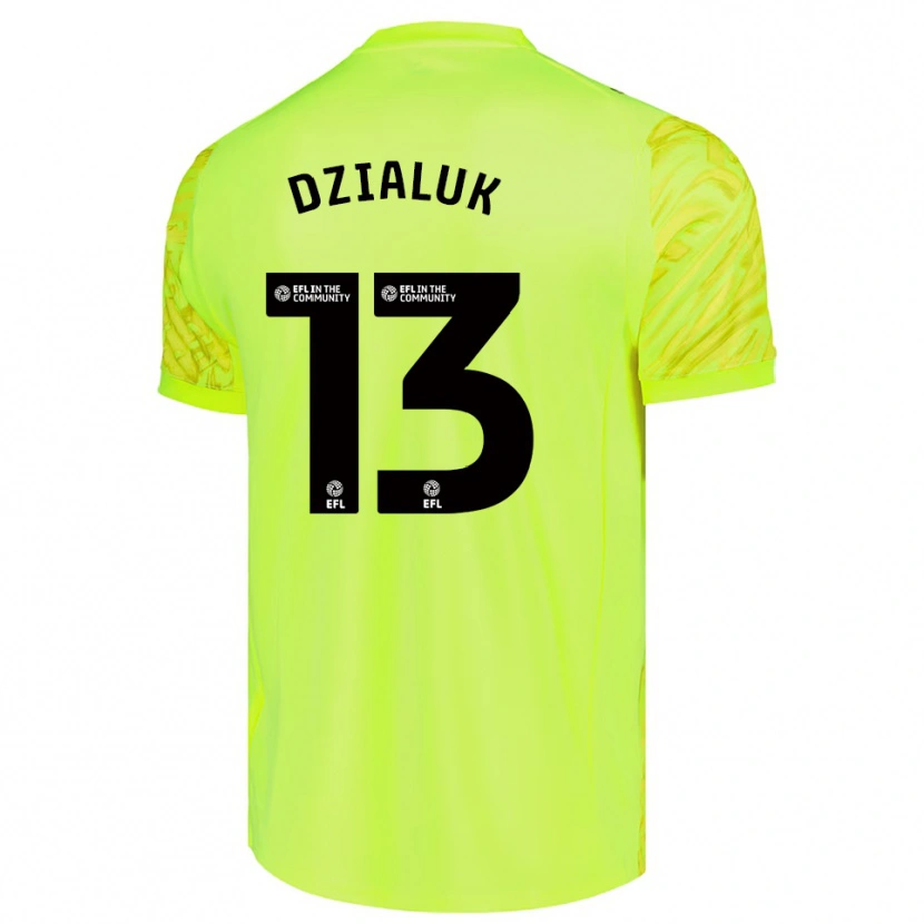 Danxen Pánské Cristiano Dzialuk #13 Fluorescenční Zelená Brankář Dresy 2025/26 Dres