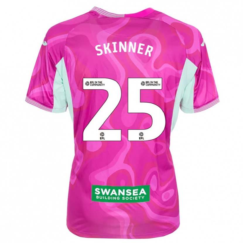 Danxen Pánské Claire Skinner #25 Purpurová Bílá Brankář Dresy 2025/26 Dres
