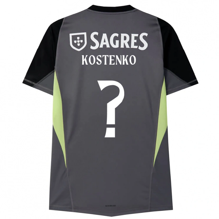 Danxen Pánské Igor Kostenko #0 Tmavě Šedá Černá Brankář Dresy 2025/26 Dres