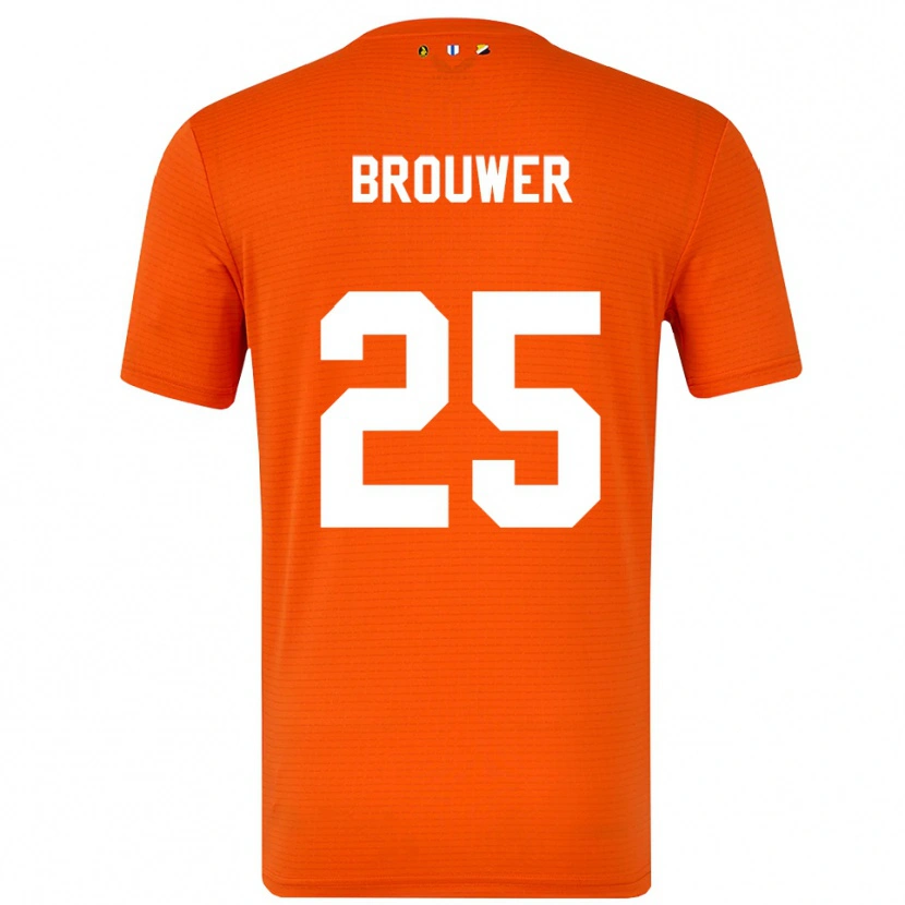 Danxen Pánské Michael Brouwer #25 Oranžová Černá Brankář Dresy 2025/26 Dres
