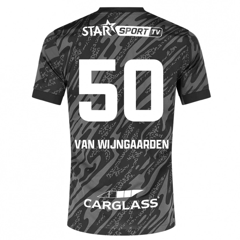 Danxen Pánské Maren Van Wijngaarden #50 Tmavě Šedá Černá Brankář Dresy 2025/26 Dres