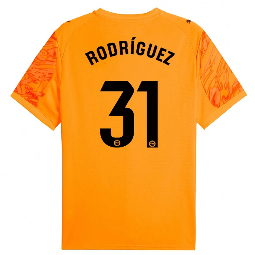 Danxen Pánské Adrián Rodríguez #31 Oranžová Černá Brankář Dresy 2025/26 Dres
