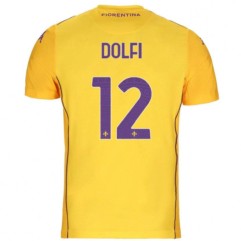 Danxen Pánské Brando Dolfi #12 Oranžová Žlutá Fialová Brankář Dresy 2025/26 Dres