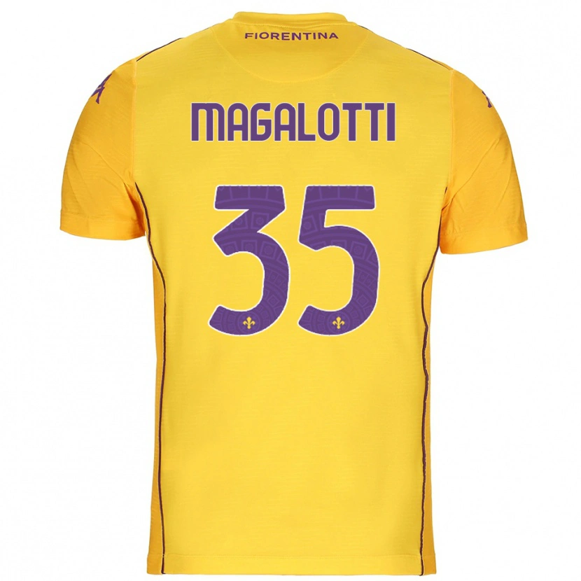 Danxen Pánské Mattia Magalotti #35 Oranžová Žlutá Fialová Brankář Dresy 2025/26 Dres