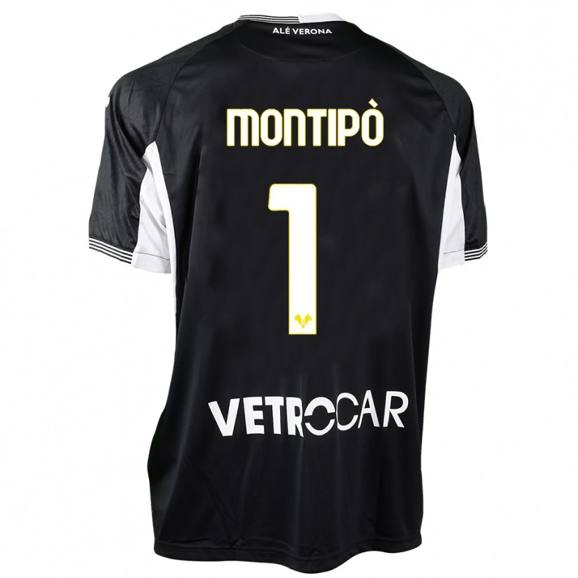 Danxen Pánské Lorenzo Montipò #1 Černá Bílá Brankář Dresy 2025/26 Dres