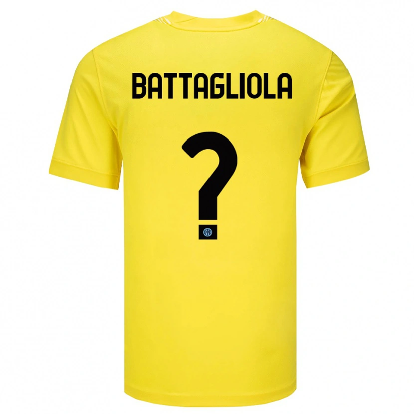 Danxen Pánské Lorenzo Battagliola #0 Světle Žlutá Černá Brankář Dresy 2025/26 Dres