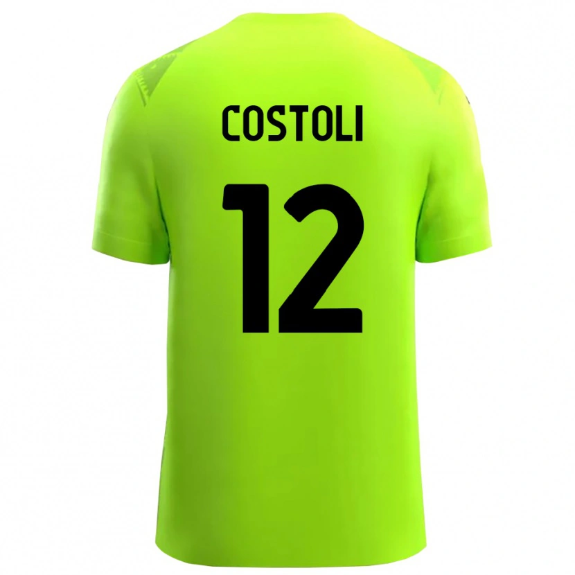 Danxen Pánské Luca Costoli #12 Zelená Trávník Černá Brankář Dresy 2025/26 Dres