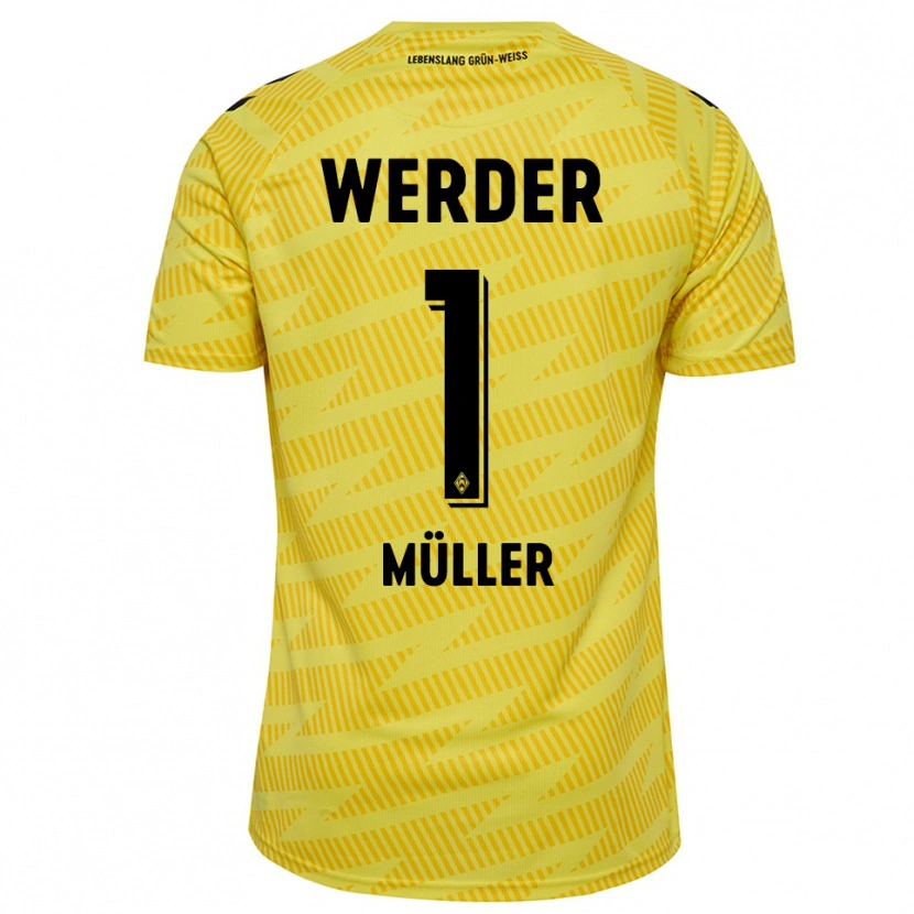Danxen Pánské Vincent Müller #1 Žlutá Černá Brankář Dresy 2025/26 Dres